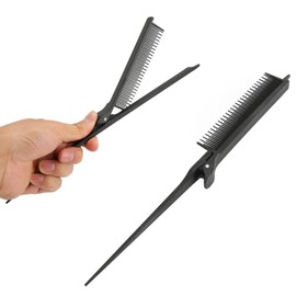 Jiawu Hair Combs, Professional Salon Hair Clip Highlights Comb, Rat Tail Teasing Clip Comb, Straightening Hair Comb for Knot Hair, Unkempt Hair, Hair Dye Styling Tools