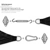 Lumaland awning incl. Attachment ropes, 100% HDPE with stabiliser for