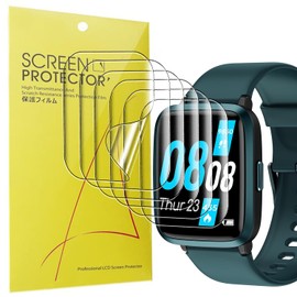 Blueshaweu Screen Protector Compatible with LETSACTIV Smartwatch ID205U, HD Clear Flexible TPU Screen Protector [Pack of 6] for LETSACTIV ID205U Smartwatch (Transparent)