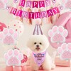 KLHKLH Dog Birthday Party Supplies Decorations,Dog Birthday Girl Banner Scarfs