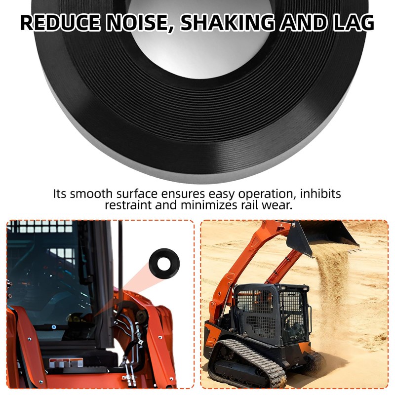 JERBOR Upgraded 4Pcs Door Wheel Rollers Fit for Kubota SVL65/SVL75/SVL97