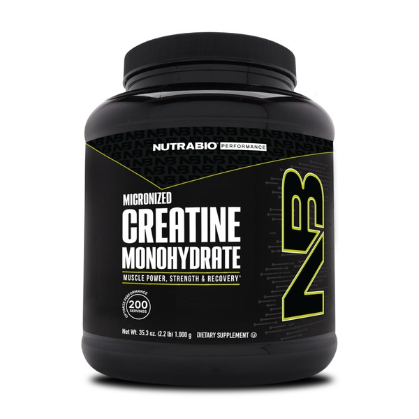 NutraBio NutraBio Pure Creatine Monohydrate Powder Supplement, Unflavored, (1000 g)