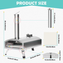 PolarcoForgeco XT-PON003-ZLL Outdoor Pizza Oven, Silver