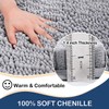 OLANLY Luxury Chenille Bath Mat, Extra Soft Thick Absorbent Shaggy