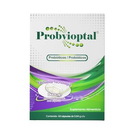 Bomuca - Probvioptal 60 Cápsulas, Probióticos y Prebióticos, 14,000 millones de UFC, Tecnología Duocap