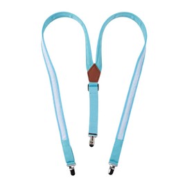 Led clip-on suspenders for men and women, adjustable glowing y-back braces, light-up rave accessories for parties, concerts, festivals (blue)