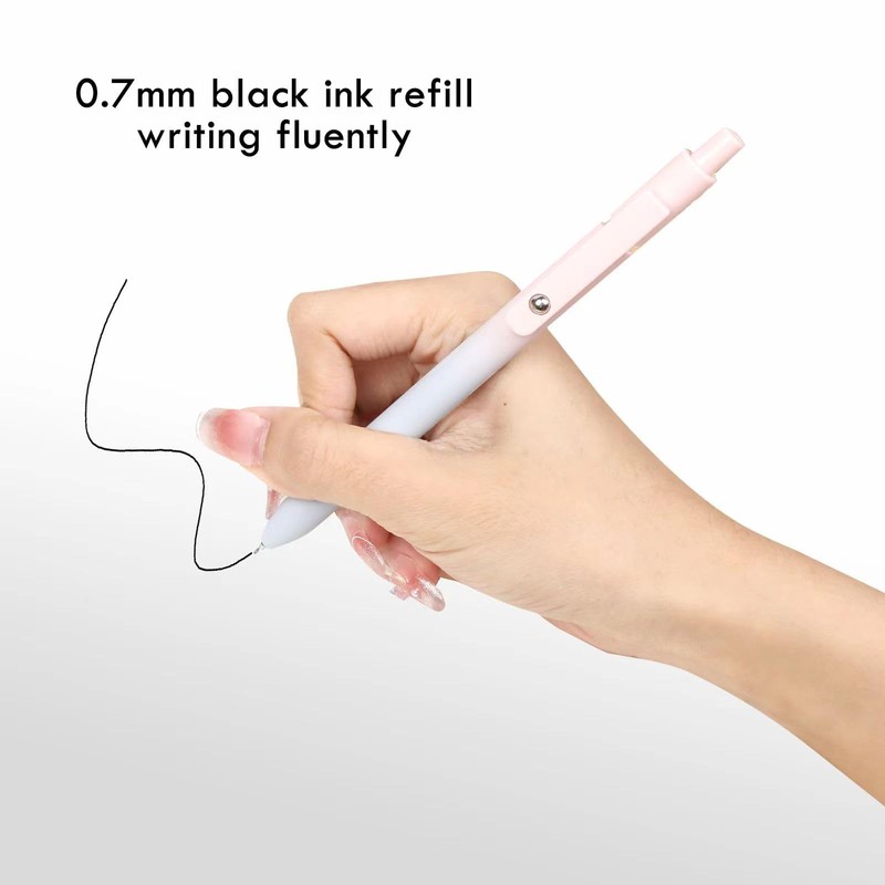 Ddaowanx Gel Pens, 5 Pcs 0.7mm Quick Dry Black Ink