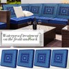 Newwiee 8 Pcs Patio Stretch Sofa Cushion Cover Knitting Vision