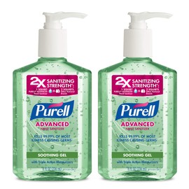 PURELL Advanced Hand Sanitizer Soothing Gel, Fresh scent, with Aloe and Vitamin E- 8 fl oz pump bottle (Pack of 2) - 9674-06-EC2PK