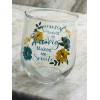 Greenbrier Spring Make Me Smile Seamless Wine Glass: Inspirational