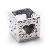 DARO DEKO Ceramic Tea Light Holder Silver Heart 7.5 x