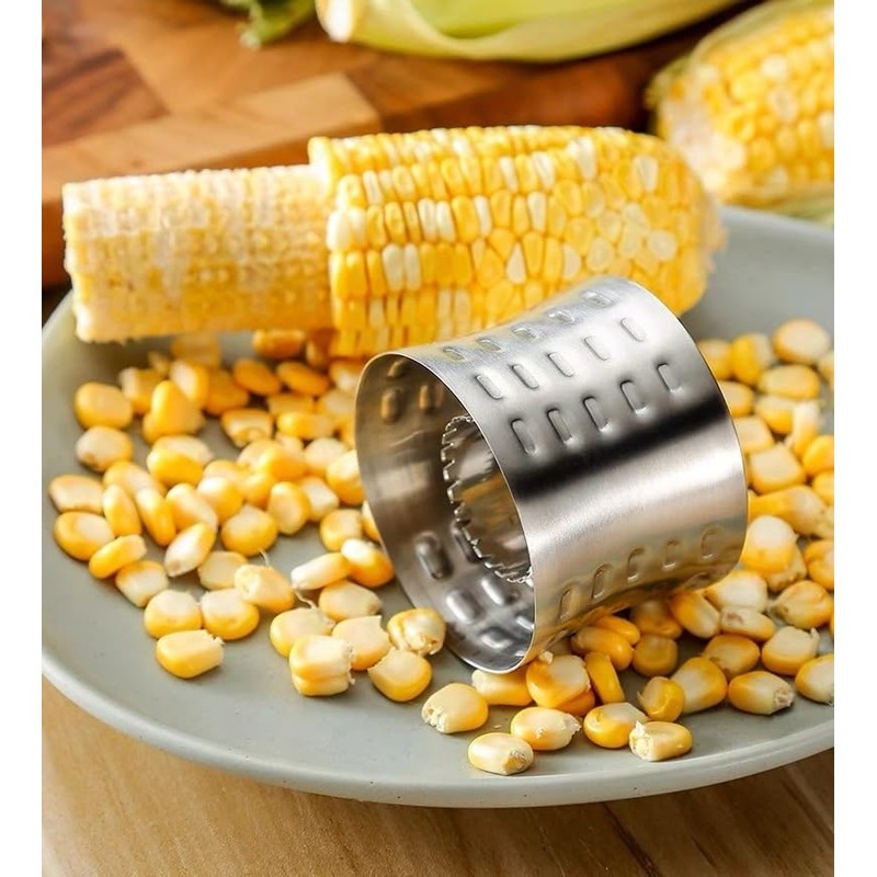 Corn Stripper Cutter, 2Pcs 304 Stainless Steel Corn Peeler, Labor
