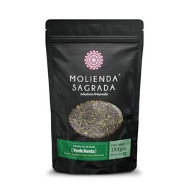 Molienda Sagrada Té Verde Menta, Infusión de Menta y Hierbabuena con Té Verde, 150 g