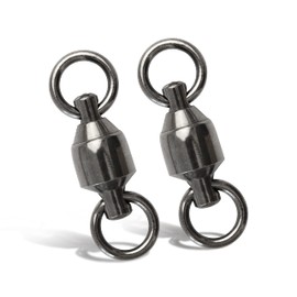 BLUEWING Ball Bearing Fishing Swivel High Strength Solid Welded Rings Saltwater Fishing Black Nickel Coated 419lbs, 20pcs