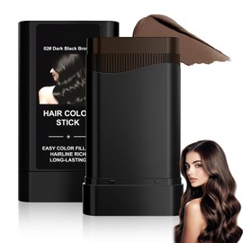 Peine de Tinte para Cabello, 2025 Nuevo Hair Color Stick, 2-in-1 Instant Hair Color Stick, Waterproof & Sweat-Proof, Peine Corrector para canas, Retoques Rápidos Peine para Hombres y Mujeres (Marrón-negro)