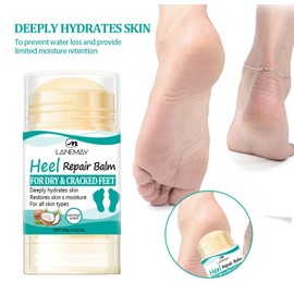 Coconut Urea Cream Stick for Dry Cracked Feet Treatment, Moisturizing Heel Balm Rolls On So No Mess Like Foot Cream or Foot Lotion, Rescues Cracked Feet, Coconut Scent 1.41 Oz