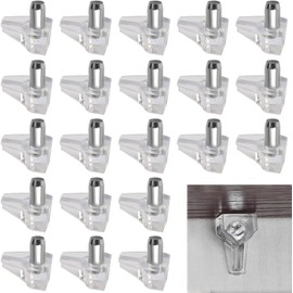 Shelf Dowel Inserts Type [Set of 50] Metal Fittings, Shelf Brackets, Dowels, Pin Diameter 0.2 inches (5 mm), Shelf Receptors, Inserted Dowels, For Fixing Furniture, Fixing Support, For