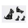 Azeeda 4 x 'Scottish Terrier sitzend' Temporäre Tattoos - Wasserfest,