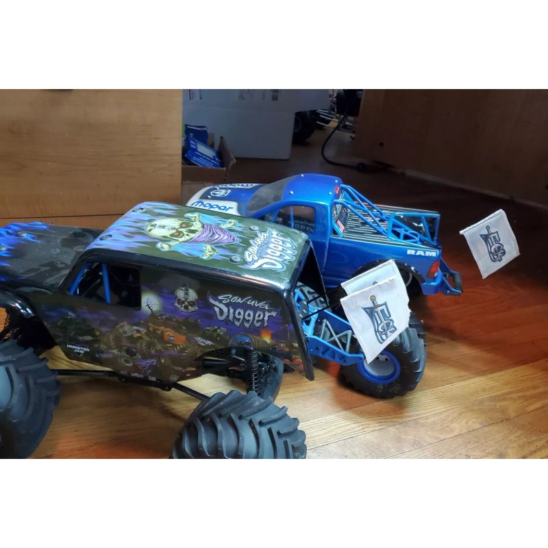 ECB 3D Printing Losi LMT Black Flag Holder, Monster and