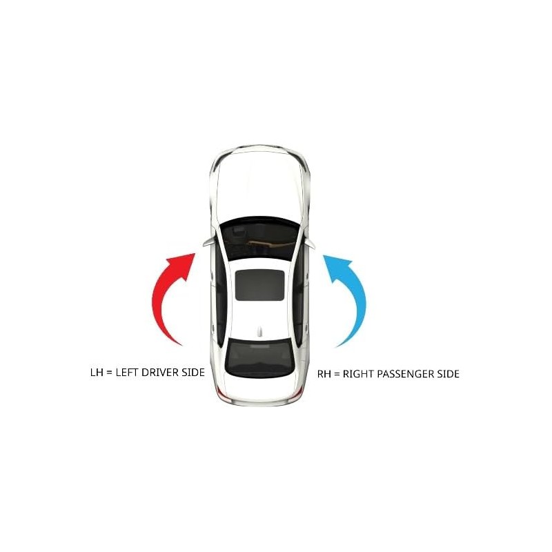 Fits 84-89 Nissan 300ZX, 200SX Right Passenger Clear Mirror Glass