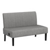STHOUYN Mini Small Comfy Couch Armless Loveseat Sofa for Bedroom