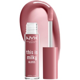 NYX PROFESSIONAL MAKEUP This Is Milky Gloss, Vegan Lip Gloss, 12 Hour Hydration - Cherry Skimmed (Dusty Pink Mauve)