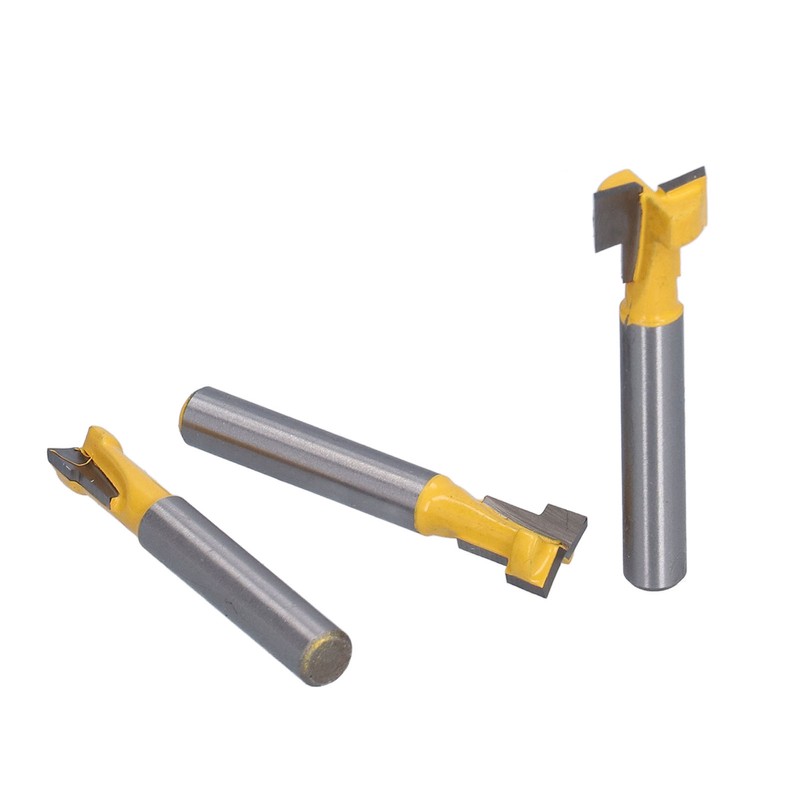 3Pcs Keyhole Router Bits Set 1/4in Shank T Slot Routers