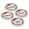 Pfaltzgraff Winterberry Red Ribbon Salad Plates, Set Of 4