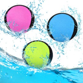 Pack of 3 Water Balls, Jumping Water Ball, Beach Ball, Water Jumping Ball, Stress Relief Ball, Water Bouncy Ball, Gift for Children, Adults, Swimming Pool, Beach, Outdoor Activities