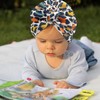 SHANFAA Cute Leopard Print Baby Turban Hats with Bow,Baby Hat