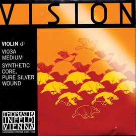 Thomastik Vision 4/4 Violin D String - Medium - Silver/Synthetic