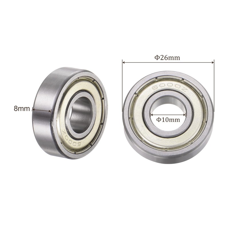 Kozelo 10pcs 6000-ZZ Deep Groove Ball Bearings [10mm Inner Diameter