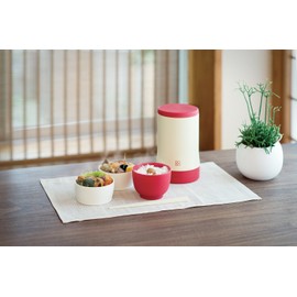 OSK UTSUWA ENJI SW-3 Stainless Steel Thermal Lunch Box, Diameter 4.1 x 6.8 inches (10.5 x 17.3 cm)