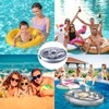 POWZOO Pool Drink Holder, Inflatable Drink Holder, 8 Holes, Large