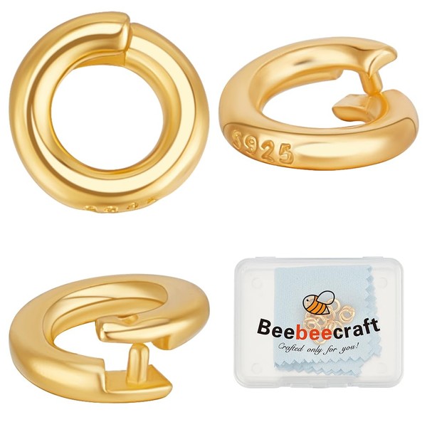 Beebeecraft 1 Box 15Pcs Split Jump Ring OD 6mm ID