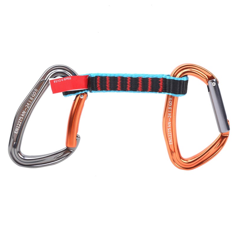 Fybida Climbing Quickdraw Anti‑aging Curved Protection Safety Lock Extender Nylon