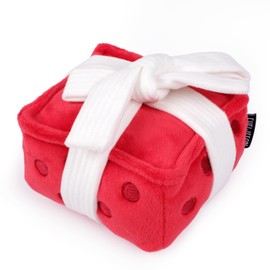 CHEWFFON Dog Squeaky & Crinkle Toy, Plush Puppy Snuffle Toy with Gift Box Design, Interactive Treat Dispensing Puzzle Toys, Suitable for All Breeds