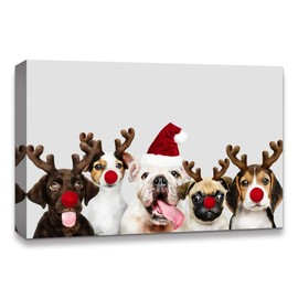 NWT IDEA4WALL Canvas Wall Art Christmas Santa Claus Decor Painting Artwork for Home Prints Framed - 24x36 inches