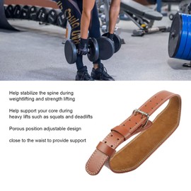Sports belts, tear resistant weight lifting belt stabilizes the spine for men for deadlift (Brown)