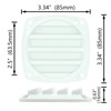 LEQMG Nylon Louvered Thru Vent,Plastic White Flush Marine Boat Vent,Free