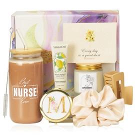 AW BRIDAL Nurse Gifts for Women Nursing Student Graduation Gifts Nurse Practitioner Gifts LPN/RN Gifts Nurse Week Gifts Appreciation Gifts for New Future Nurse with 16OZ Glass Cup