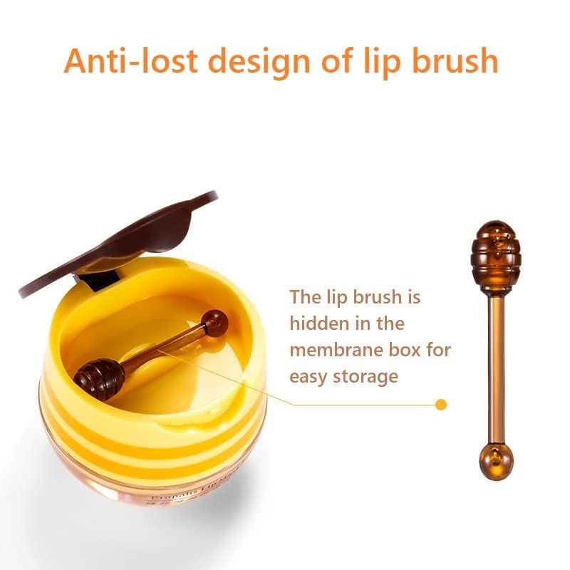2 Pcs Lip Balm Honey Pot,Honey Propolis Lip Mask Hydrating