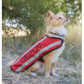 Dexil Limited Caution Red S-M M-L L-XL Warm Dog Coats Waterproof Reflective Fleece Lined (Do Not Approach) Prevents Accidents by Warning Others of Your Dog in Advance