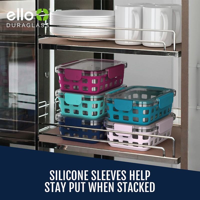 Ello Duraglass 3.4 Cup Meal Prep Sets 10Pc, 5 Pack