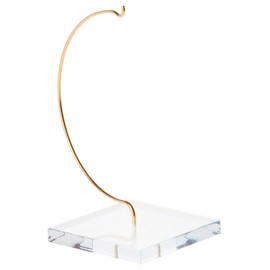 Plymor Wire Ornament Hanger Display with 3" Clear Acrylic Thick Square Base, 5.5" H