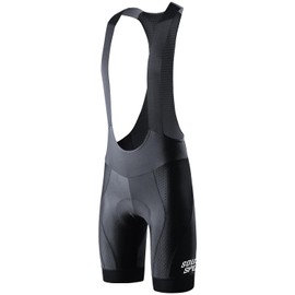 Souke Sports Men's Cycling Bib Shorts 4D Padded Bike Biking Pants Black