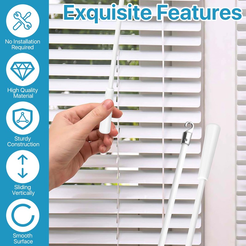 4 Pcs 17 Inches Blinds Wand Replacement, Blind Tilt Wand