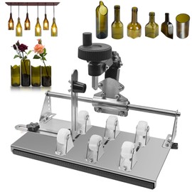Smasener Wine Bottle Cutter,Glass Bottle Cutter Set, Wine Bottle Cutter Tools, Curved Glass Cutting Tool for Round and Square Bottles, [Stainless Steel 410]Bottle DIY Craft Kit
