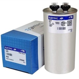 Genteq 27L63 27L63BZ2-80 uf MFD 370 Volt VAC Genteq Replacement Round Run Capacitor