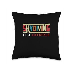 Skydiving Skydive Parachutist Wingsuit Sky Diving Skydiver Throw Pillow